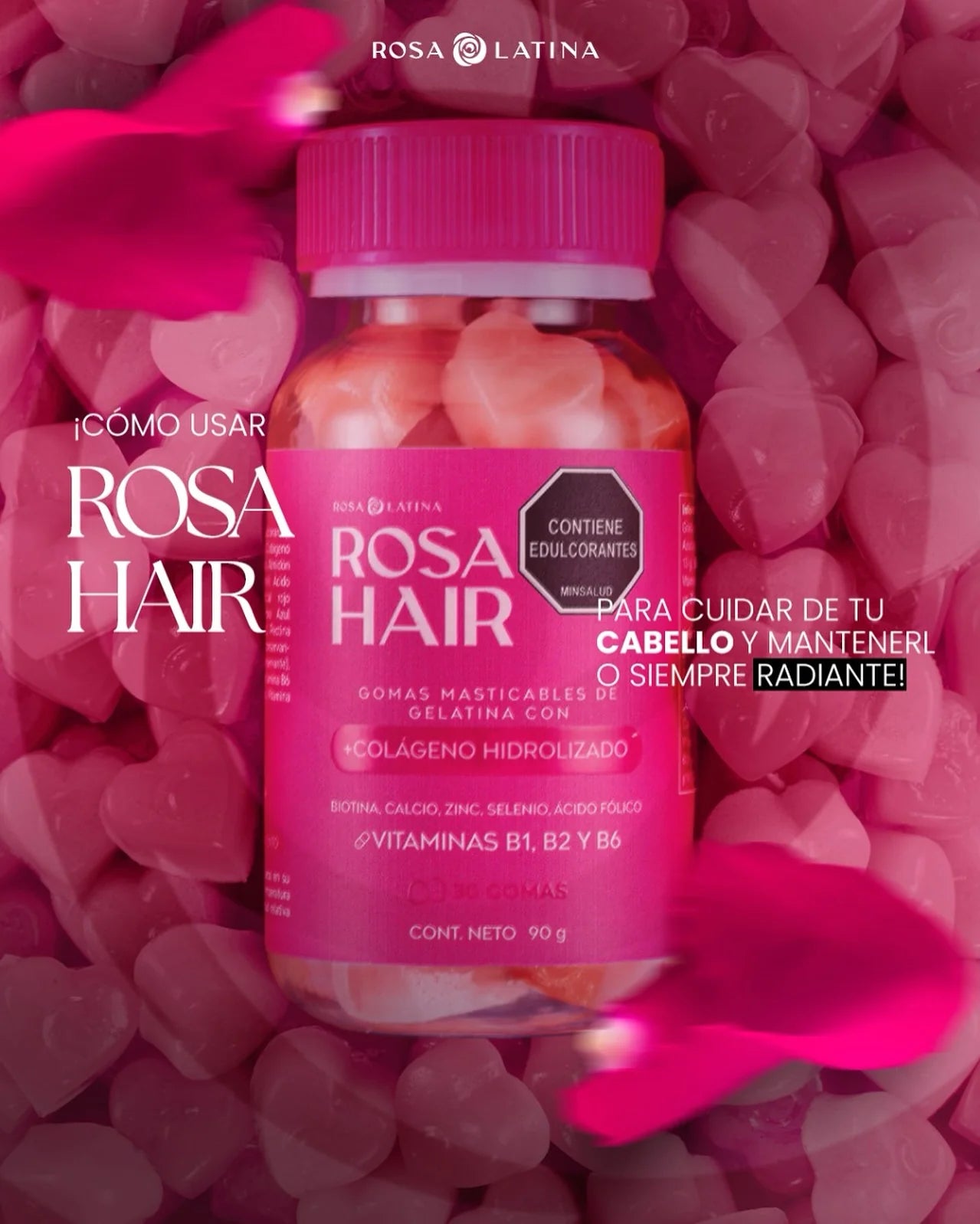 ROSA HAIR GOMITAS VITAMINA, COLAGENO